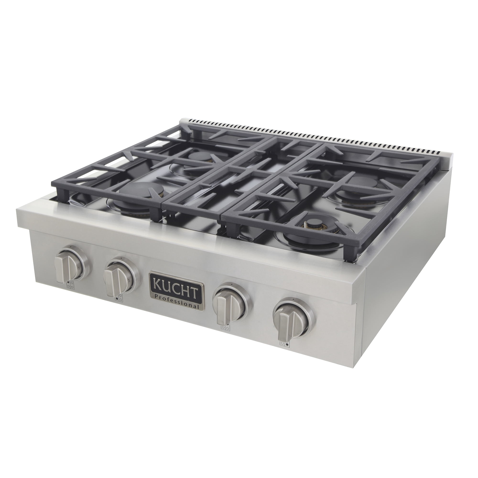 30 in. Propane Gas Range Top in Stainless Steel with Classic Silver Knobs