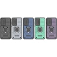 thumbnail image 5 of Case for Galaxy S24 FE,Military Slide Lens Camera Protection [Built-in Kickstand] Magnetic Metal Ring Holder Heavy Duty TPU+PC Shockproof Phone Case for Samsung Galaxy S24 FE 5G 2024 (Black), 5 of 12
