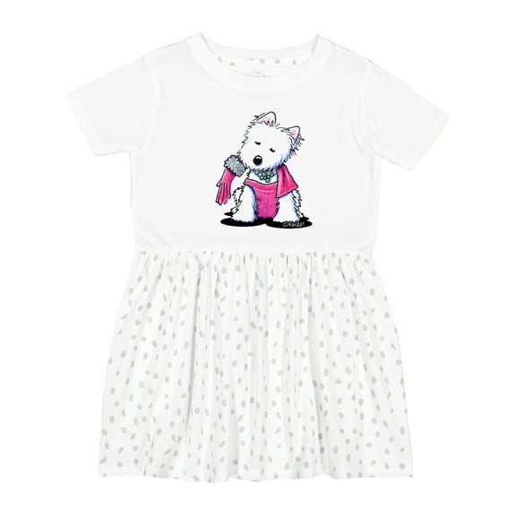 Inktastic Glamour Girl Westie Dog Girls Toddler Dress