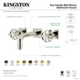 thumbnail image 7 of Kingston Brass KS6121RX Belknap Double-Handle Wall Mount Bathroom Faucet, Polished Chrome, 7 of 7