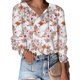 thumbnail image 1 of Camiseta con estampado floral para mujer, camiseta de manga larga, blusa tipo túnica suelta para mujer, Tops para estar en casa, 1 of 2