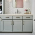 thumbnail image 3 of Goo-Ki Brushed Brass Kitchen Cabinet Handles,Modern Carved Drawer Pulls,5" Center to Center(6 Pack), 3 of 6