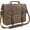 Khaki, variant on OKYWHOP Mens Messenger Bag 15.6 Inch Business Office Work Briefcase Grey | Waterproof, Vintage Genuine Leather, Waxed Canvas, Large Satchel Shoulder Bag, Rugged Leather Computer Laptop Bag
