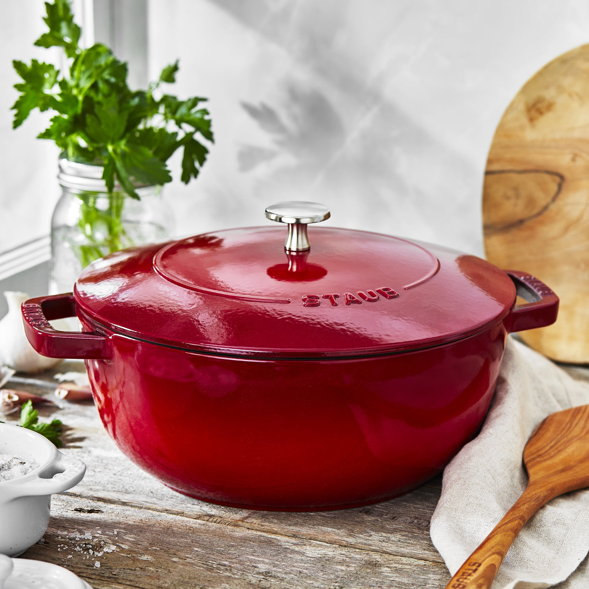 Staub Cast Iron 3.75-qt Essential French Oven - Cherry - Walmart.com