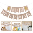 thumbnail image 3 of 1 Set Linen Eid Mubarak Banner for Restaurant Hanging Decoration, 3 of 9