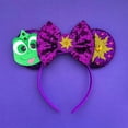 thumbnail image 2 of Accesorios para el cabello de Mickey Mouse Rapunzel para mujer, diademas con orejas de flor para el sol, lazo de lentejuelas para niños, diademas de camaleón enredadas, 2 of 5