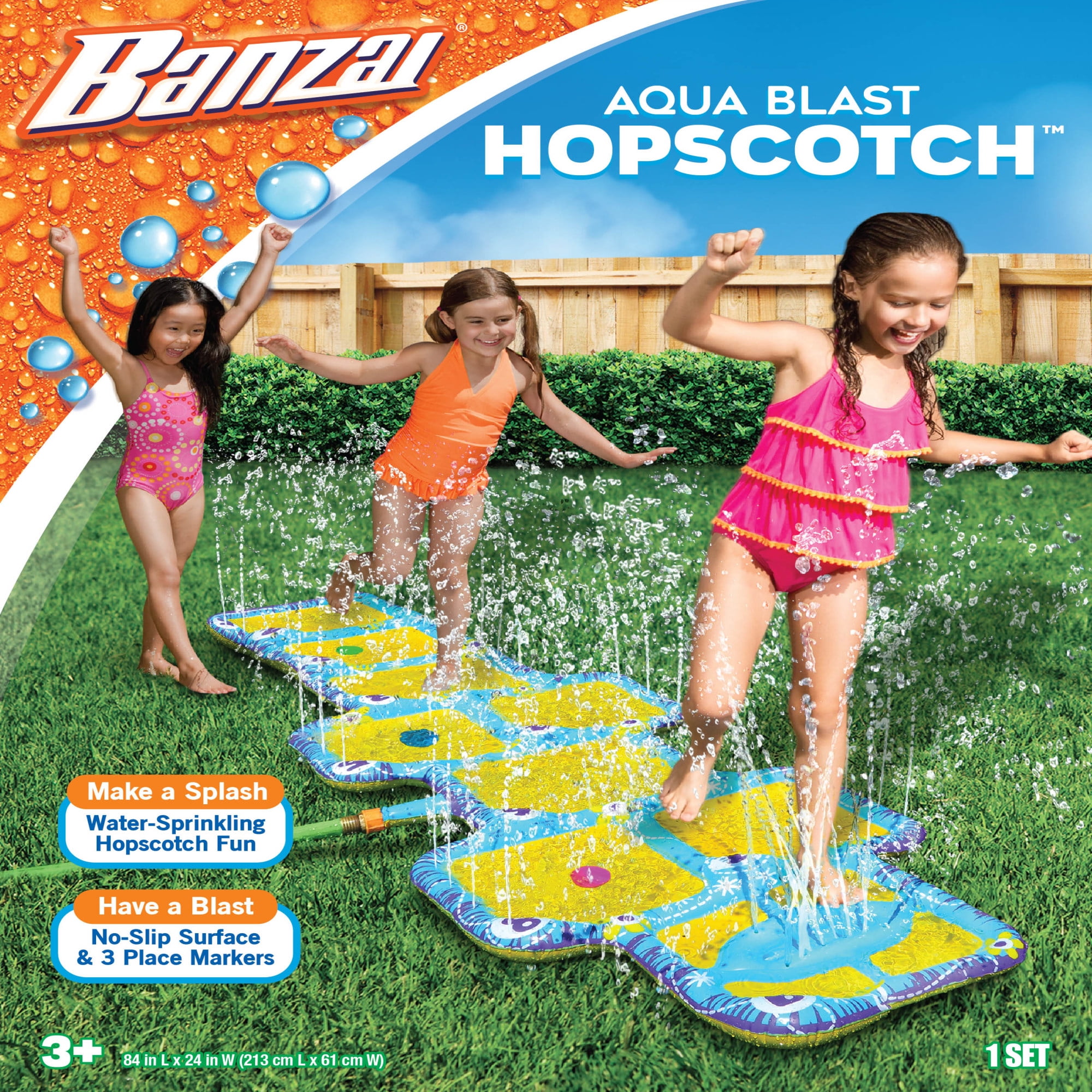 Banzai Aqua Blast Hopscotch Sprinkler Game w/ No-Slip Surface