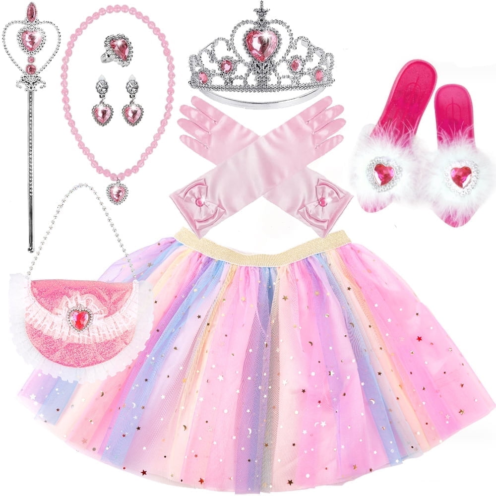 Popsunny Light Up Princess Dress Up Clothes For Girls 3 4 5 6 Years Old Toddler Princess Cape With 1431453