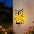 thumbnail image 5 of Metal Owl Solar Lights Outdoor Decor, Gardens Light, Garden Decorative Stake, Whimsical Gardening Gifts for Women Mom, Outdoor Lights for Yard Patio Decor, 5 of 8