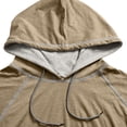thumbnail image 6 of Yertdoel Hoodies for Men Solid Color Short Sleeve Drawstring Hooded Sweatshirt Fall Comfy Breathable Workout Fitness Casual Tops, 6 of 6