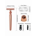 thumbnail image 2 of Waysh Luxury Safety Razor Set, Rose Gold, Complete Gift, 2 of 7