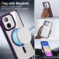 thumbnail image 3 of Clear Magnetic for iPhone 11 Case, Compatible with MagSafe, [Not Yellowing] [Military Grade Protection] Slim Transparent Silicone Anti-Scratch Shockproof Phone Case for 11, Dark Purple, 3 of 12