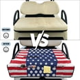 thumbnail image 6 of COEQINE Golf Cart Seat Towel Blanket Cover with Handle for Folded Carrying and Storage, Quilted Padding, 4 Storage Pockets, Fit for Most 2 Seat Cart, Golf Pattern US Flag, 6 of 8
