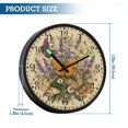 thumbnail image 3 of Voice Activated Clock with Glow Light 12 Inch Large Silent Wall Clock Battery Operated for Home Decor Butterflies and Lavender Pattern, 3 of 8