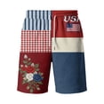 thumbnail image 6 of 4th of July Shorts for Men - 250th Anniversary Patriotic Print Shorts, Stars and Stripes Casual Summer Beach Holiday Shorts L, 6 of 6