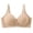 Beige, variant on SYMOID Womens Seamless Wireless T-Shirt Bra Full Coverage Comfort Bra Nylon Spandex Adjustable Straps Plus Size Options 36-46 B/C Beige,Size 44