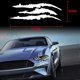 thumbnail image 2 of 2PCS Claw Marks Decal Sticker Waterproof Headlight Decal Vinyl Sticker Decal for Sports Cars(White), 2 of 4