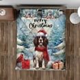 thumbnail image 4 of Merry Christmas English Springer Spaniel Enjoys Woofmas Winter Xmas Holiday Quilt Bedding Set Springers Dog Lover Gifts 1 Blanket Bed Cover 2 Pillowcases - 02022, 4 of 5