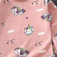 thumbnail image 4 of TOWED22 Little Boys Girls Pajamas 2 Pieces Long Set Cotton Sleepwear Kids Excavator Pjs Toddler Winter Clothes 3 6 9 12 18 24 Months 2 3 4 5 6 7 8 9 Years(Watermelon Red,3-4 Y), 4 of 4