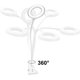 thumbnail image 3 of LED Desk Lamp,Clip on Light LED Ring Light with 3 Color,9 Dimmer,60 LEDs,360Flexible Gooseneck, 3 of 5