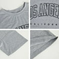 thumbnail image 3 of Sherrylily Womens Oversized Los Angeles California T Shirts Half Sleeve Summer Loose Tunic Tops S-2XL, 3 of 5