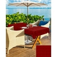 thumbnail image 4 of Christmas Outdoor Tablecloth - 60x60 Inch Square Dining Table Cover, Xmas Red Geometric Modern Abstract Art Waterproof Outdoor Table Cloth with Umbrella Hole & Zipper for Picnic/Patio/Party, 4 of 5