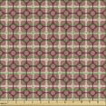 thumbnail image 2 of Geometric Sofa Upholstery Fabric by the Yard, Abstract Circles and Polka Dots in the Sixties Style, Decorative Fabric for DIY and Home Accents, Pale Ruby Pale Salmon by Ambesonne, 2 of 5