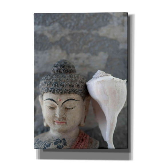 Epic Graffiti 'Om Seashell Buddha' by Elena Ray, Canvas Wall Art, 18"x26"