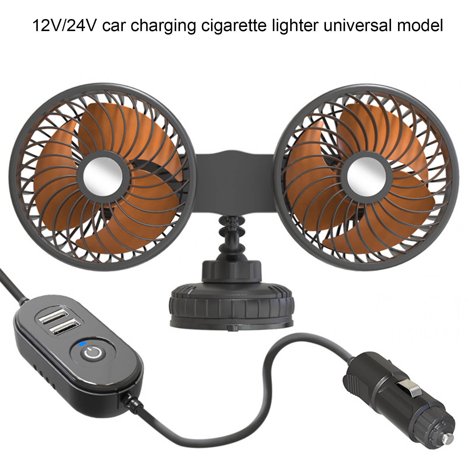 Kohagoki Car Window Fan Mini USB Cooler 360 Degree Rotating Auto