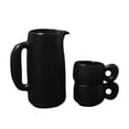 thumbnail image 2 of Juego de Té para con Tazas Y Tetera, Mini Hervidor de Agua en Miniatura para Decoración de Accesorios para 1:12, Juego Negro Sunnimix Tetera de casa de muñecas, 2 of 8