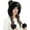 A1-m1399-black, variant on Women Winter Peruvian Cover Ears Beanie Hat Ear Flaps Sherpa Ski Snow Hats Knit Fleece Lined 3 Pom Pom