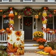 thumbnail image 4 of Oioii Happy Thanksgiving Fall Garden Flags Pumpkins Yard Flags,Small Thanksgiving Day Garden Decor for Autumn Outside Porch Lawn Holiday, 4 of 6