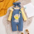 thumbnail image 6 of HCNTES Baby Girl Clothes Fall Winter 2 Pack Girls Outfits Infant Long Sleeve Dot Prints Romper Bodysuit Cartoon Suspender Pants Clothing Set Vacation Outfits For Girl, 6 of 6