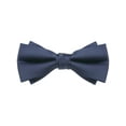 thumbnail image 1 of CORBATA DE PAPA INSPIRE CHIC, Corbatas de color sólido de varias capas, corbatas de moño preatadas para fiestas y bodas, azul marino, 1 of 4