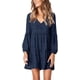 thumbnail image 1 of Vestido túnica de verano para mujer, cuello en V, informal, suelto, fluido, vestidos de cambio de columpio Xemadio WMZL-2054-14, 1 of 5