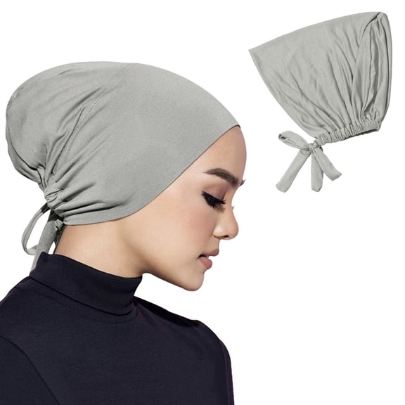 Adjustable Undercap Hijab Scarf Hat With Elastic Band - Versatile Base Hat For Hairpins And Everyday Use