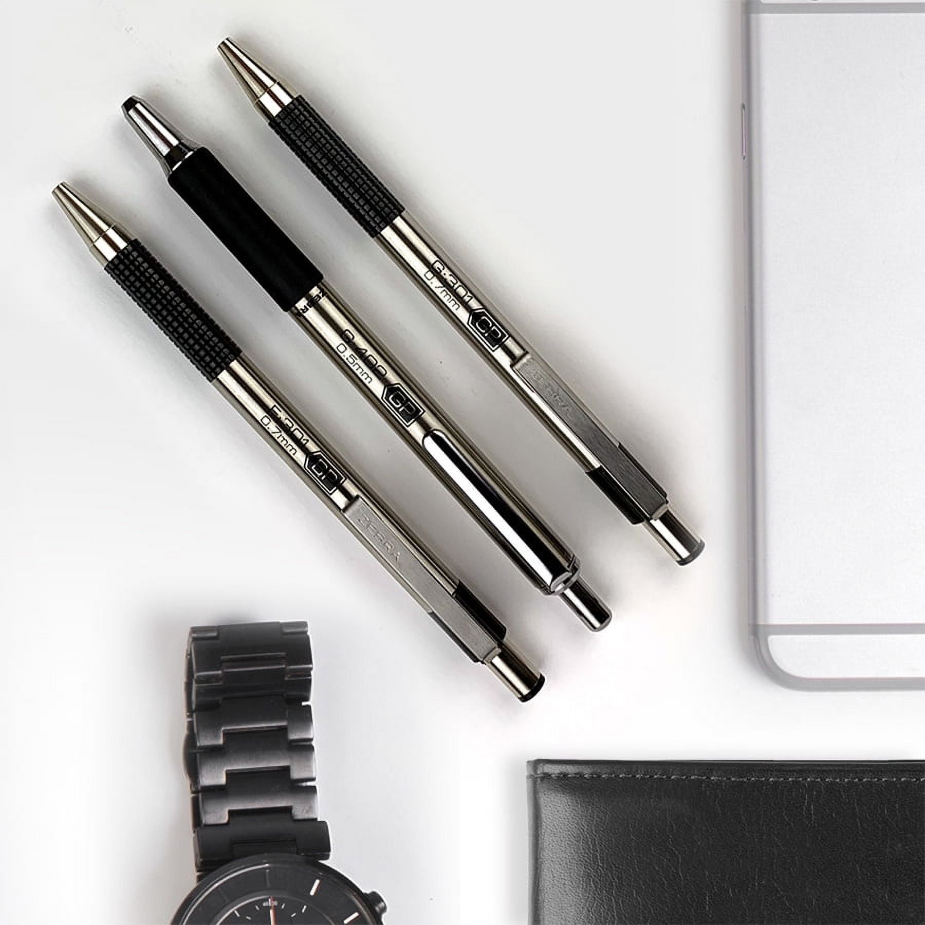 Zebra Pen G-301 Stainless Steel Retractable Gel Pen, 0.7mm Zebra Pen G-301 Stainless Steel Retractable Gel Pen, 0.7mm