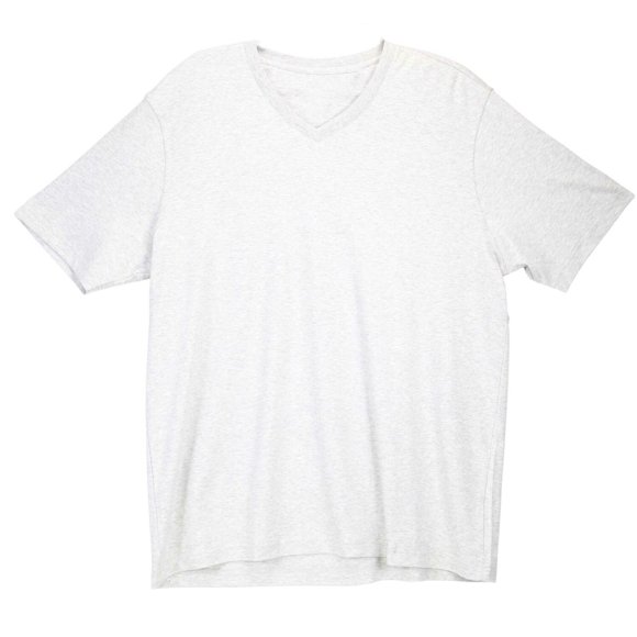 Raffi Nouveau T-Shirt Gris à Manches Courtes Col en V pour Hommes - S