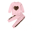 thumbnail image 1 of Mialoley Baby Girl Clothes Set, Long Sleeve Leopard Sweater Top+Pants, 1 of 9
