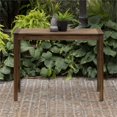 thumbnail image 4 of Table Haute en Bois d'Acacia Massif avec Dessus de Table de Style Latte en Brun Foncé, 4 of 4