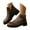 Brown, variant on Chelsea Boots Women Platform Lug Sole Chunky Heel Leather Ankle Booties Fashion Round Toe Fall Boots