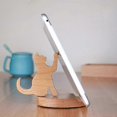 thumbnail image 5 of Adorable Wooden Cat Phone Stand for Smartphones - Stylish Desk Organizer and Decorative Holder, 5 of 5