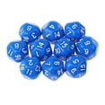 thumbnail image 2 of 10 dados acrílicos opacos D16 de 16 caras y 14 mm para juegos de rol. Azul, 2 of 9