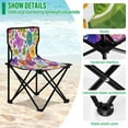 thumbnail image 4 of 600D Oxford Camping Chair Portable Foldable Chair Supports 220 lbs for Picnic, Fishing, Backpacking Vibrant and Lively Butterflies, 4 of 8
