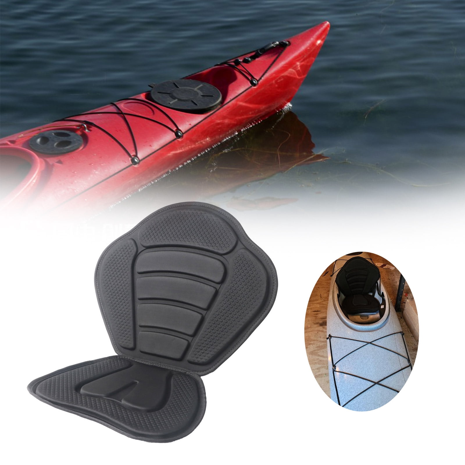 Adjustable Padded Kayaks Seat Canoes Backrest Seats Fishing Seat Back Support Universals Sit for Rafting Fishing Enduring
