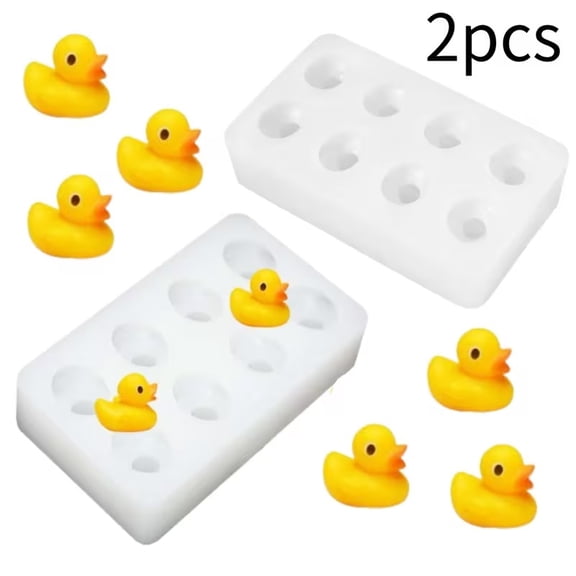 2 duck-shaped silicone molds, durable and reusable, a must-have for baking products and handcrafts, ideal for making jelly, chocolate, cakes, and Halloween gifts
