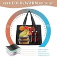 thumbnail image 4 of Holuxer Large Lunch Bag for Women, Insulated Adult Lunch Box for Work, Leakproof Cooler Lunch Tote Bags with Storage Pocket. Reusable Lunchbox Purse for Works Picnic Hiking 14L, Black, 4 of 6