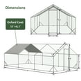 thumbnail image 5 of ZephyPaws Large Chicken Coop with Run for 30 Chickens,Large Walk-in Poultry Cage for Outdoor Yard Farm with Waterproof Roof Cover 10' L x 20' W x 6.56' H, 5 of 7