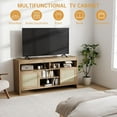 thumbnail image 2 of 59" Rattan TV Stand with Storage Shelf, Entertainment Center for 45-65" TV, 2 of 2