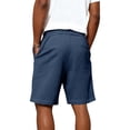 thumbnail image 3 of Lumtrix Mens Waffle Shorts Summer Casual Textured Knit Drawstring Elastic Waist Comfy Short With Pockets Beach Vacation Navy 3XL, 3 of 3